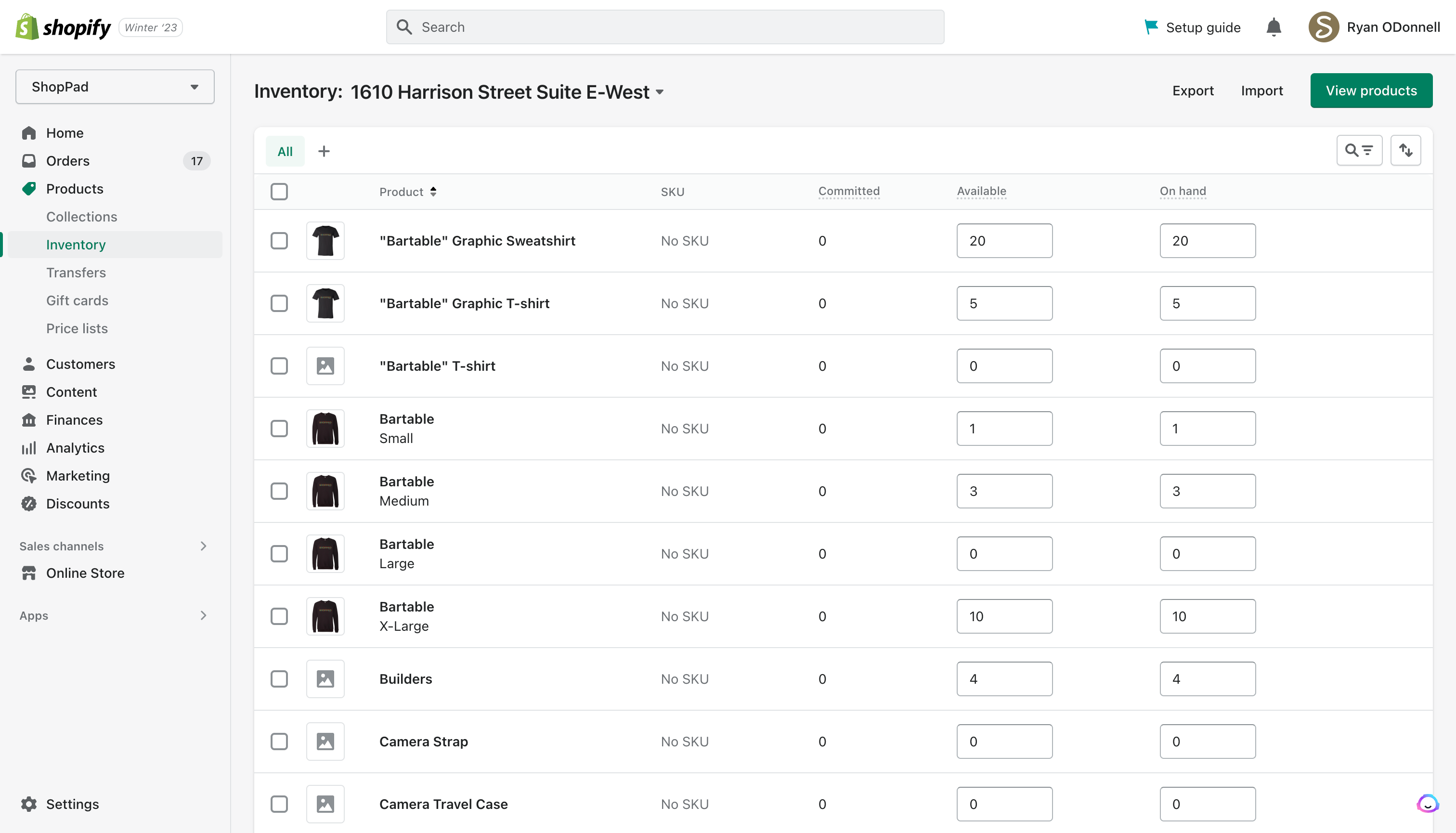 Houd je voorraad bij in Shopify
